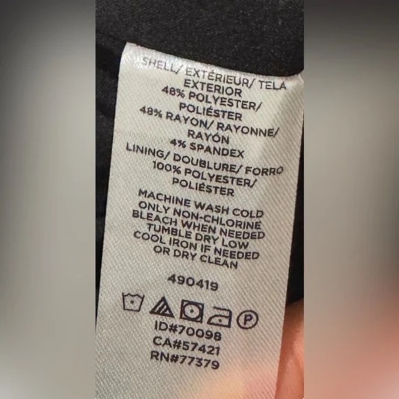 ANN TAYLOR | Jacket Blazer Dressy Hidden Button Front Black Lined - Picture 5 of 7